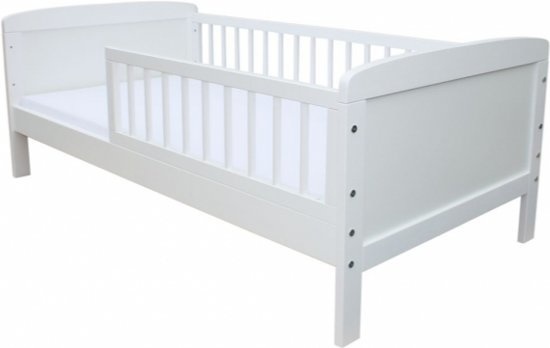 Toddler Bed - White - 140x70cm - incl. slatted bed base