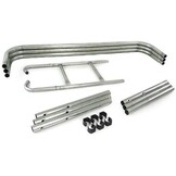 Trampolin regnbue 244 cm - med sikkerhedsnet - op til 110 kg