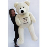 Teddy bear XXL - 180 cm - Love you forever white