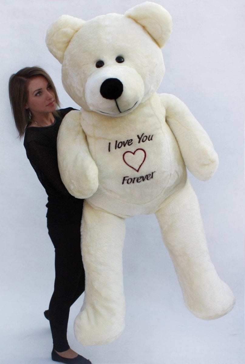 Teddy bear XXL - 180 cm - Love you forever white
