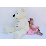 Teddy bear XXL - 180 cm - Love you forever white