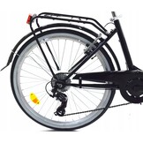 Hopfällbar cykel Swan - 24 tum - 6 växlar - svart