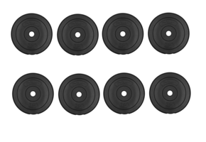 Weight Plate Set 20 kg - 26 mm diameter - 8x 2.5 kg