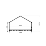 Husbädd barnsäng 90x200 cm massivt trä vit med ribbottnar