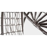 Hängstol - äggstol - med stativ - brun-grädde - upp till 125 kg