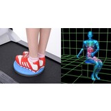 Treadmill fitness - foldable - with massage & ab-twister - with heart rate measurement