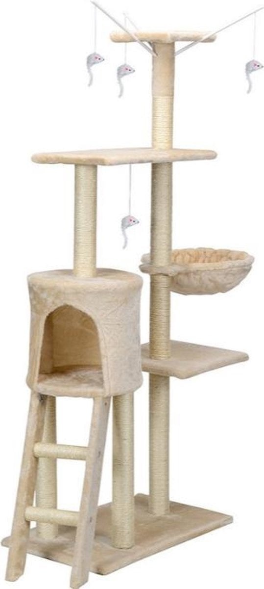 Katteaktivitetstræ XXL 135 x 97 x 55 cm beige