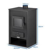 CV Vedugn - stål - fristående - 22kw