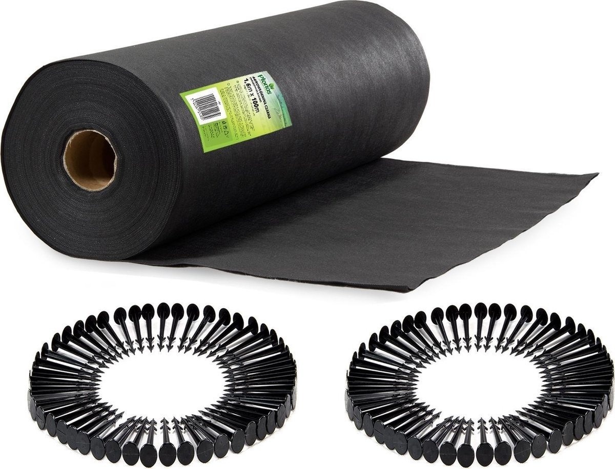 Anti rotduk - 1,6 meter x 100 meter + 100 jordpinnar