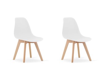 Dining Chairs KITO - set of 2 dining table chairs - white