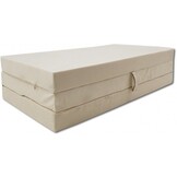 Overnattingsmadras - campingmadras - rejsemadras - foldbar madras - 80 x 200 x 10 - cremefarvet