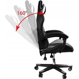 Spelstol ergonomisk vit-grå-lime ECO-läder kontorsstol