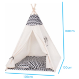 Spelstält Tipitält Zebra Wigwam - 100% bomull