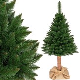 Artificial Christmas tree 160 cm - spruce with wooden trunk