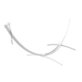 Hängmatta med ställning - upp till 220 kg - grå ram - orange röd