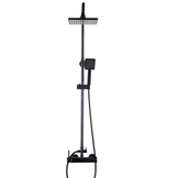 Duschset - Regndusch 20 cm - med duschblandare - Svart