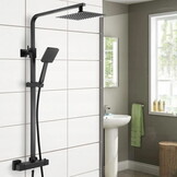 Rain shower - Mixer tap set complete - Matte black