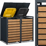 Containerombygning - 2 containere - 132x80x116cm - antracittræ