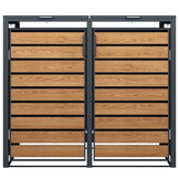 Containerram - 2 containrar - 132x80x116 cm - antracit trä