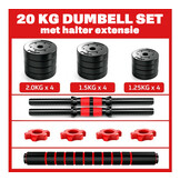 Hantelset / Dumbbellset 20 kg justerbar