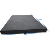 Guest mattress gray - foldable mattress - 200x80x10 cm - camping mattress
