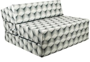 Foldable guest mattress 3D cube - 90x200x15 cm - camping mattress