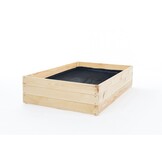 Køkkenhavekasse - plantekasse - 120x100x27 cm - træ - med jorddug