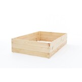 Vegetable garden bed - planter box - 120x100x27 cm - wood - with ground cover