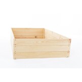 Vegetable garden bed - planter box - 120x100x27 cm - wood - with ground cover