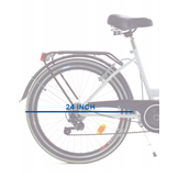 Foldcykel - 24 tommer - 6 gear - hvid, sort