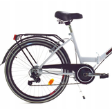 Folding bike - 24 inch - 6 speeds - white, black
