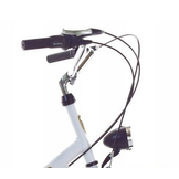 Hopfällbar cykel - 24 tum - 6 växlar - vit, svart