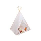 Tipi tent - Play tent with floor mat and cushions - Pink - Zigzag