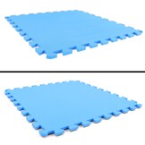 Sportgolv för fitnessutrustning - 50 x 50 cm - 8 stycken - blått