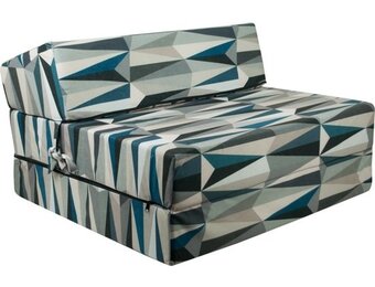Folding Mattress - Washable Cover - 200cm x 90cm x 15cm - Modern