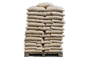 Palle træpiller - 68 poser - 1050 kg - økologisk