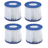 Poolfiltre - 13,5 cm x ø10,5 cm - sæt med 4 stykker - type 2 pumpe - op til 3028 liter i timen