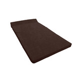 Foldable mattress with pillow - Washable cover - 200cm x 120cm x 10cm - Brown