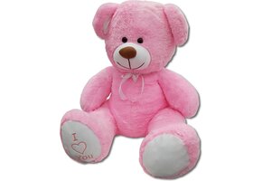 Stor rosa gosedjursbjörn teddybjörn Jag älskar dig 160 cm