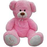 Stor rosa gosedjursbjörn teddybjörn Jag älskar dig 160 cm