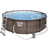 Bestway steel pro pool 366 x 100 cm Rattan-look - komplet sæt