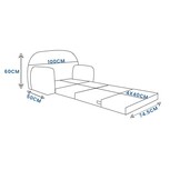 Barn bäddsoffset - gästmadrass - soffa - 170 x 100 x 8 - bäddsoffa - marinblå - Madagaskar