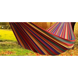 Hammock with stand - steel - 2 person - up to 220 kg - red