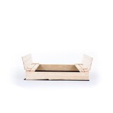 Sandpit - with lid and benches - 120x120 cm - wood