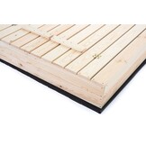 Sandpit - with lid and benches - 120x120 cm - wood