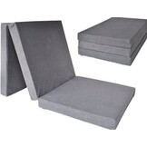 Guest Mattress - Gray - Camping Mattress - Travel Mattress - Foldable Mattress - 195 x 60 x 10