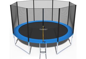 Trampolin - 404 cm - med nät & stege - upp till 150 kg
