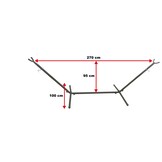 Hammock stand - hammock frame - 270x100x95 cm - iron