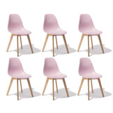 Dining Chairs KITO - set of 6 dining table chairs - pink