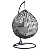 Hängstol - äggstol - grå med svart stativ - upp till 125 kg